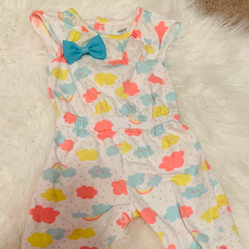 Full leg romper with Clouds!